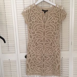 BCBG Beige Lace Dress